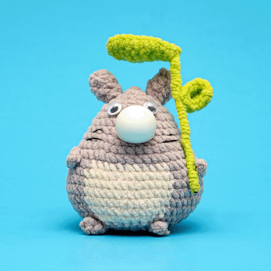 Press Bubble My Neighbor Gray Mouse Crochet Kit