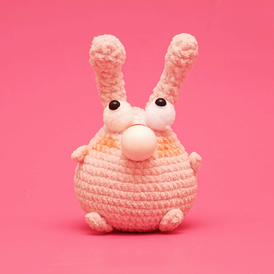Press Bubble Pink Pig Animal Crochet Kit
