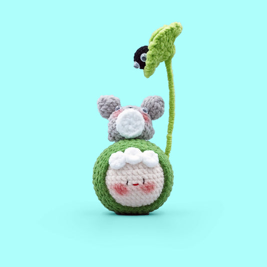My Neighbor Gray Mouse Crochet Amigurumi Kit