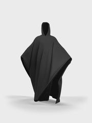 Oversized Poncho Hoodie（Black）