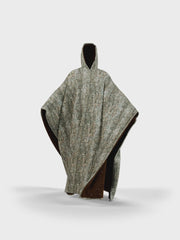 Oversized Poncho Hoodie（Brown)