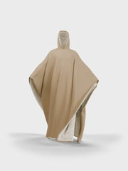 Oversized Poncho Hoodie（Beige)