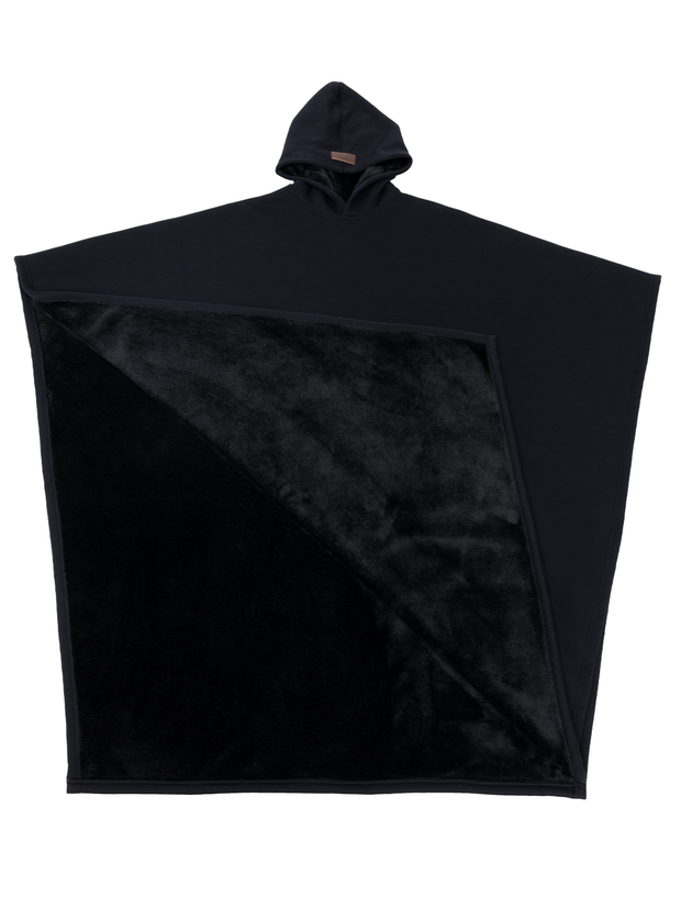 Oversized Poncho Hoodie（Black）